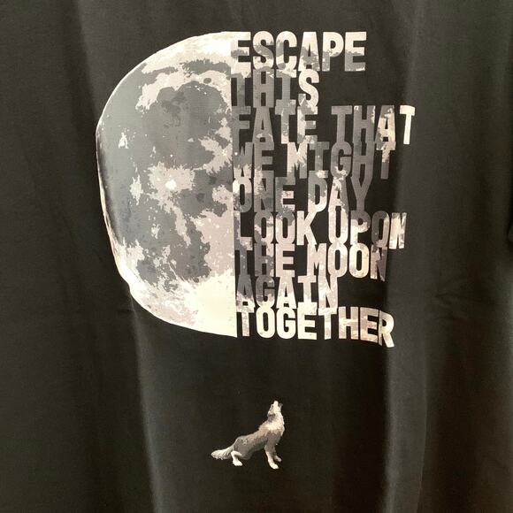 Uniqlo x Final Fantasy 16 FFXVI Graphic Moon T-shirt in Black - Picture 5 of 10